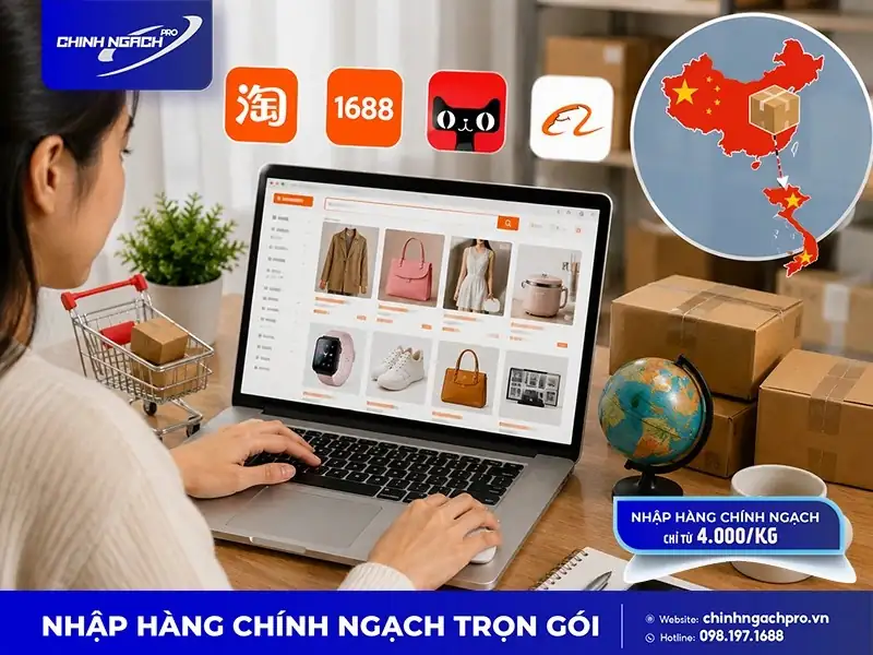 Order hàng Trung Quốc qua sàn TMĐT như Taobao, 1688, Tmall…