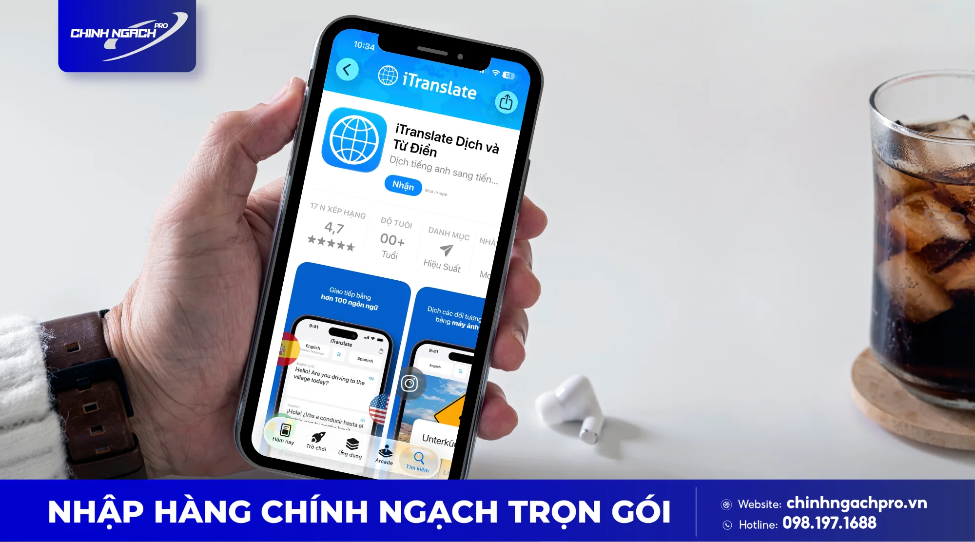 Ứng dụng cho phép dịch cụm từ và câu nhanh và tiện lợi