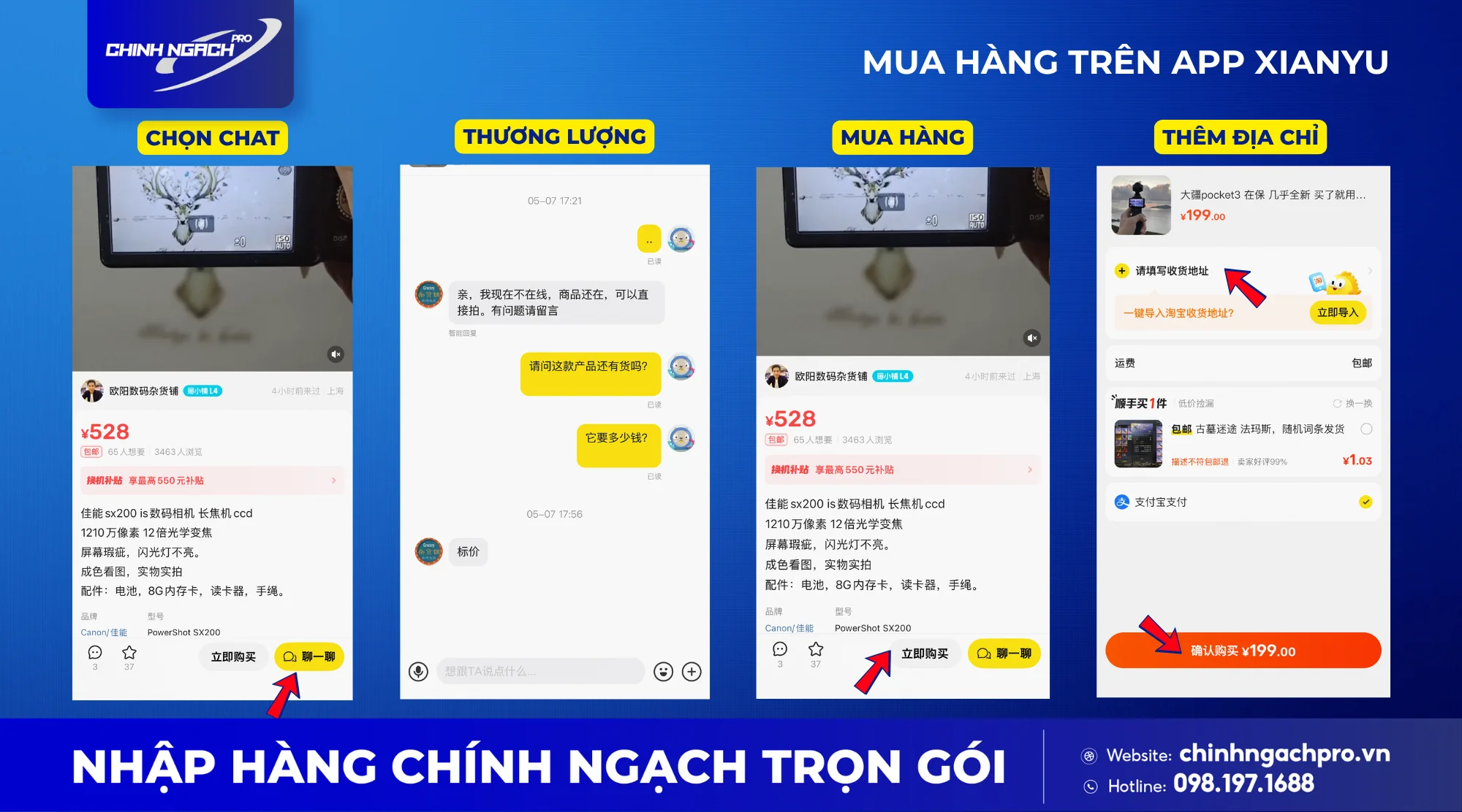 Bước 4: Trao đổi trực tiếp với người bán