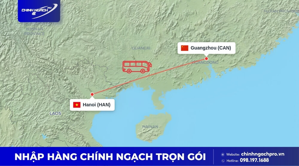 Di chuyển từ Hà Nội đi Quảng Châu bằng đường bộ