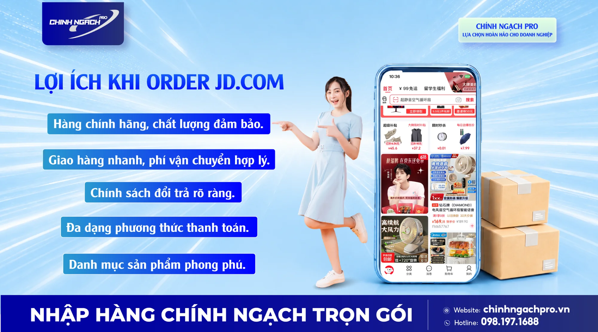 Lợi ích khi order Jindong