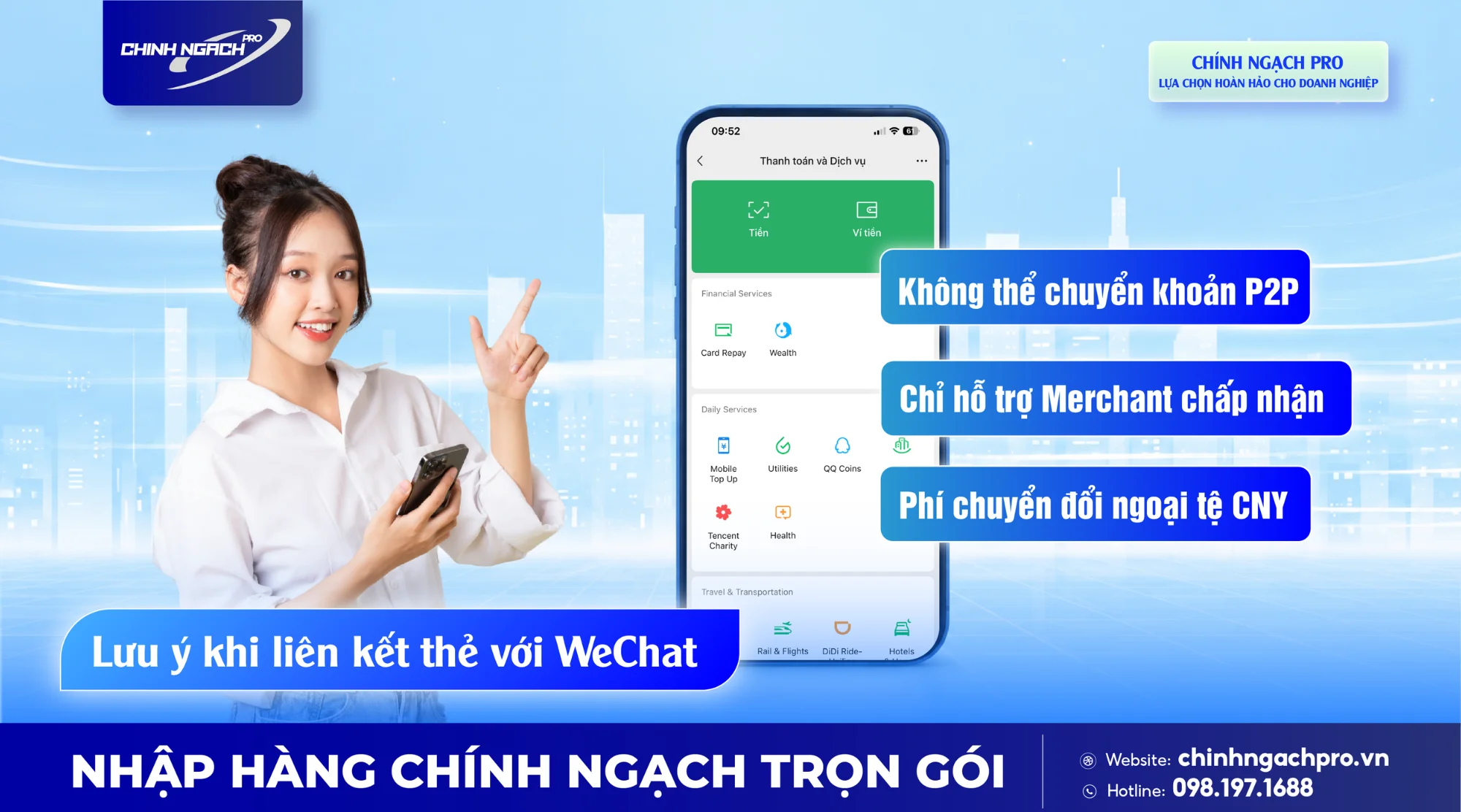 Những lưu ý khi liên kết thẻ ngân hàng Việt Nam với Wechat