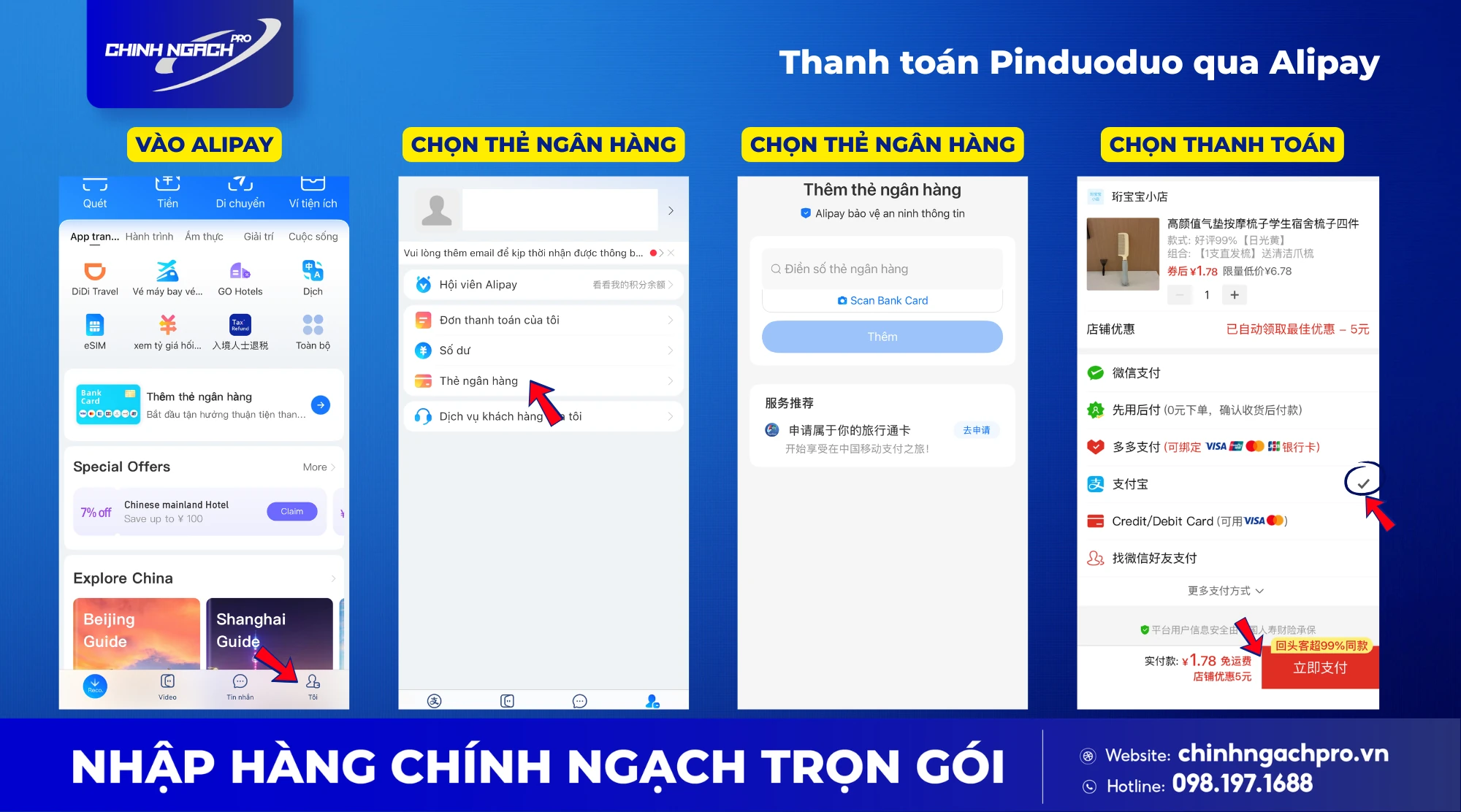 5 bước thanh toán Pinduoduo qua Alipay 5 bước thanh toán Pinduoduo qua Alipay