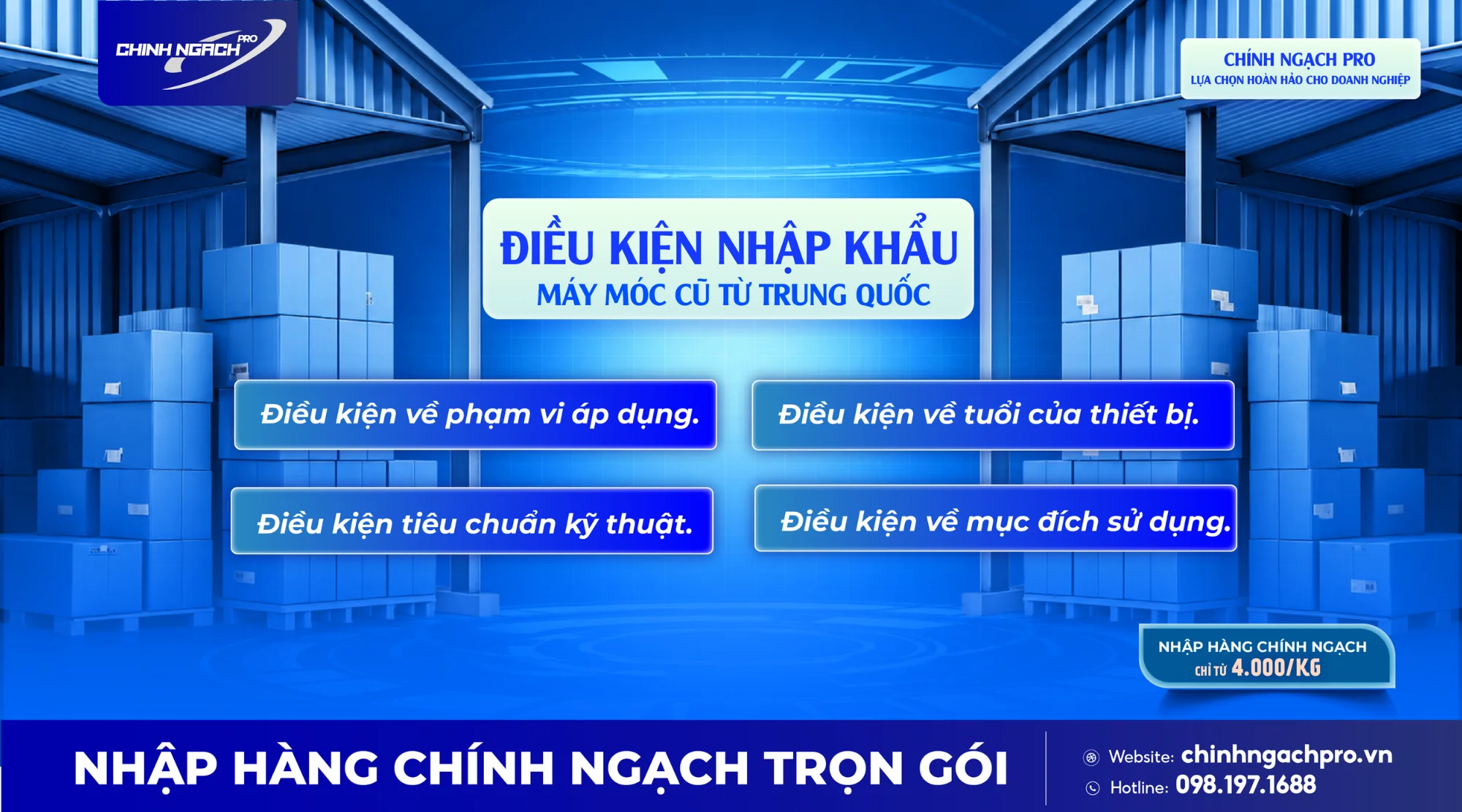 Điều kiện nhập khẩu máy móc cũ từ Trung Quốc về Việt Nam