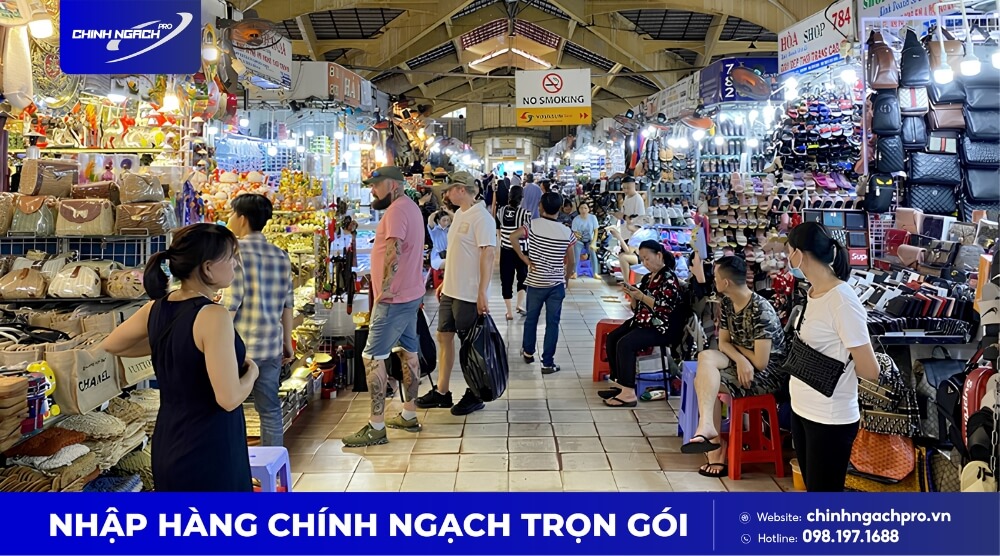 Tổng kho buôn hàng Quảng Châu tại các chợ đầu mối