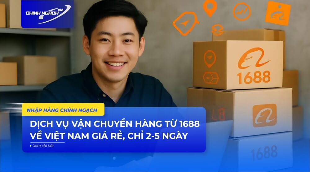 Vận chuyển hàng từ 1688 về Việt Nam uy tín, nhanh [2-5 ngày]