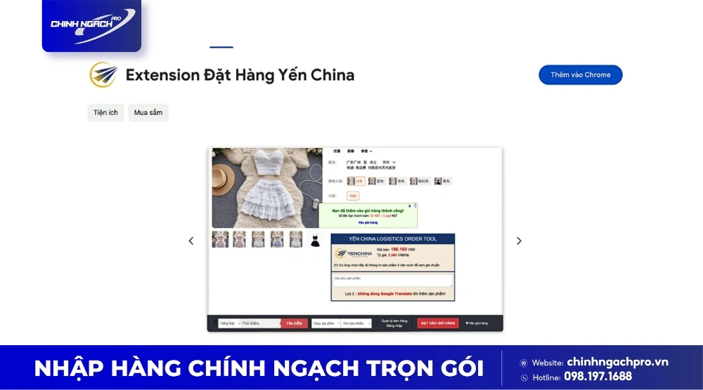Yenchina - App/ Website order hàng Trung quốc bằng tiếng Việt
