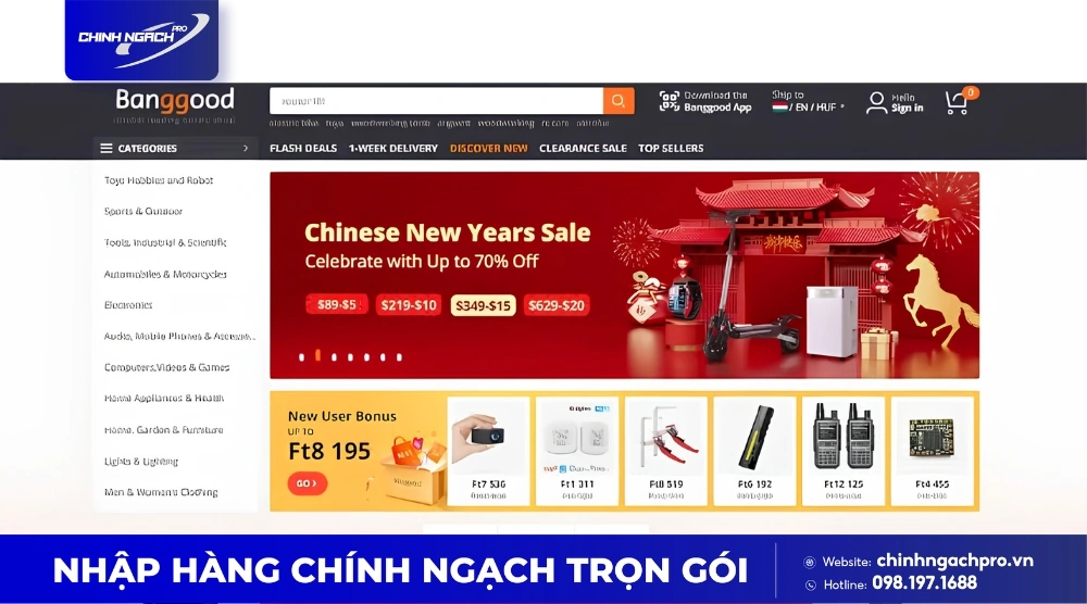Banggood - Web mua hàng Trung Quốc chuyên điện tử, công nghệ