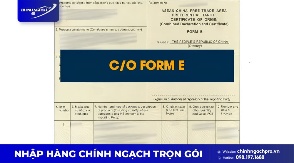C/O Form E ưu đãi thuế nhập khẩu phụ tùng ô tô