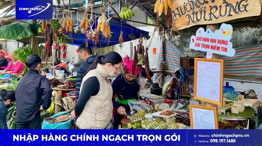 Chợ Cốc Lếu nhiều đặc sản Tây Bắc
