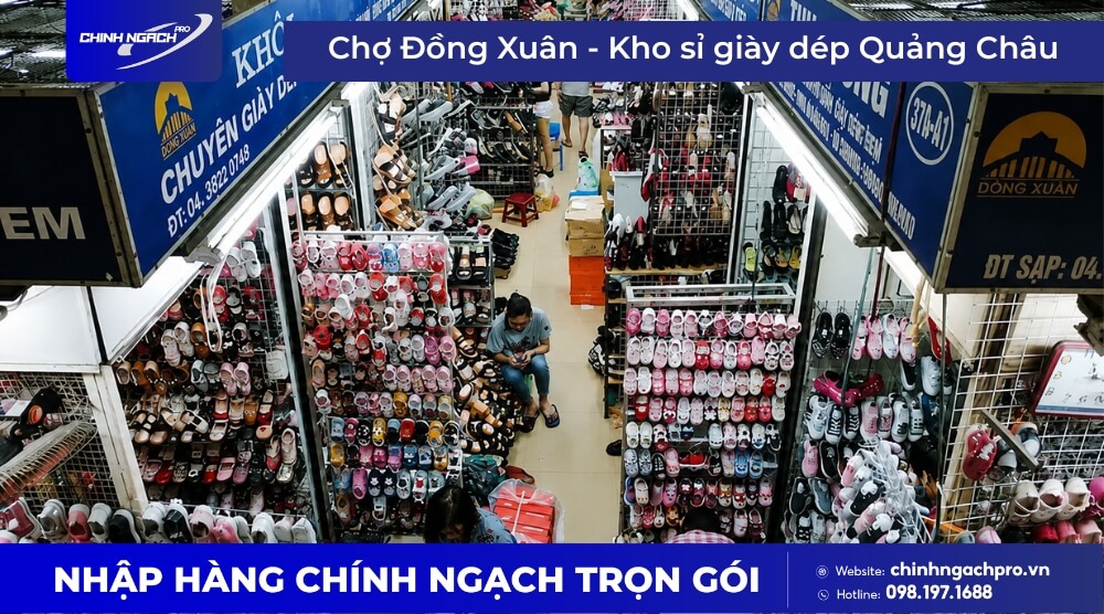Chợ Đồng Xuân - nguồn sỉ giày dép Quảng Châu