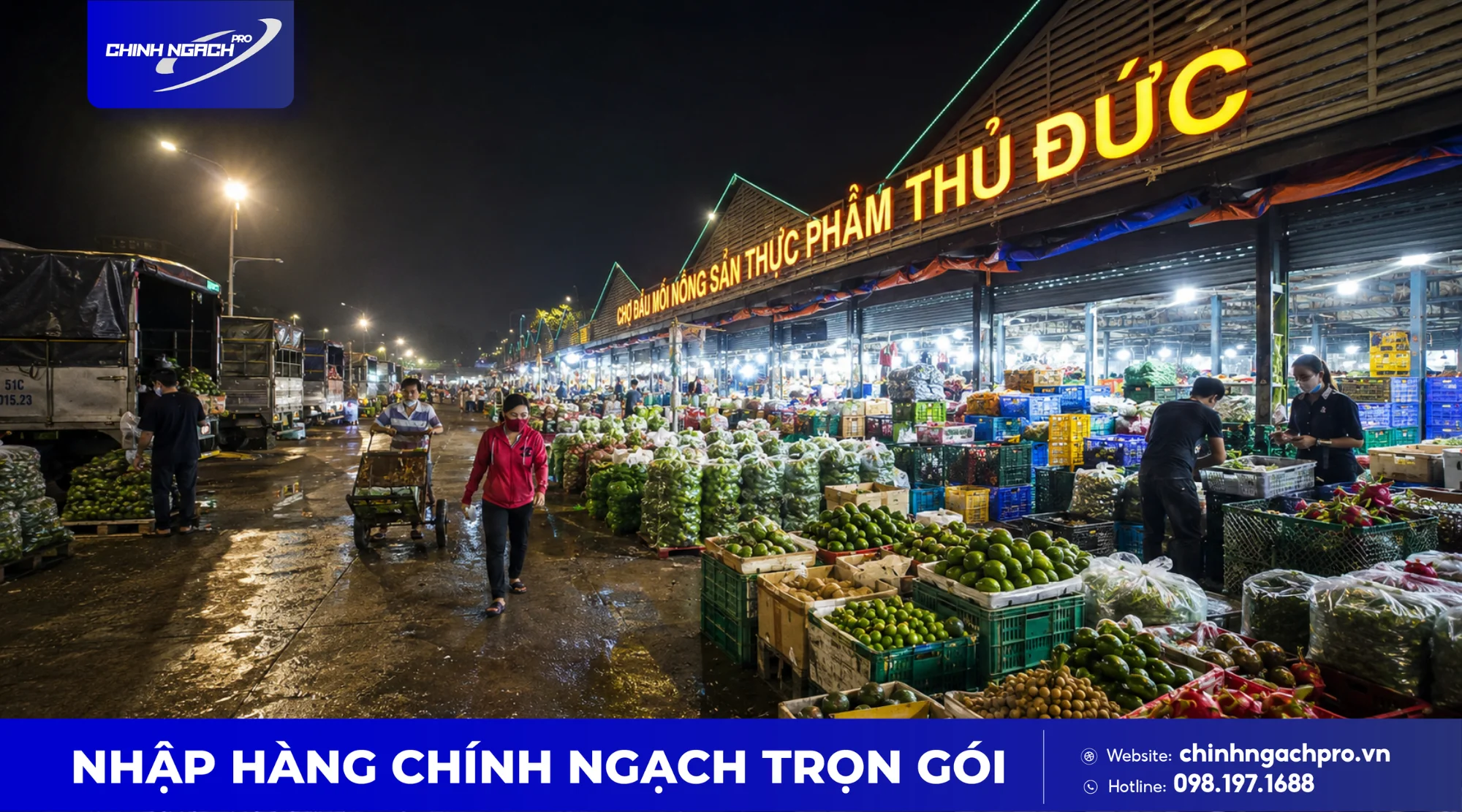 Chợ Thủ Đức là một trong ba chợ đầu mối lớn nhất, chuyên rau củ quả tươi mỗi ngày