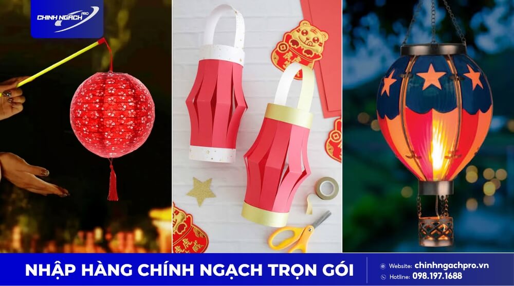 Các mẫu đèn lồng LED, lồng đèn handmade, khinh khí cầu Trung Quốc