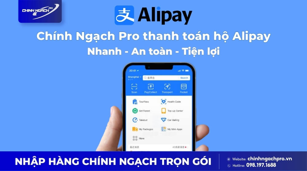 Dịch vụ thanh toán hộ Alipay tại Chính Ngạch Pro