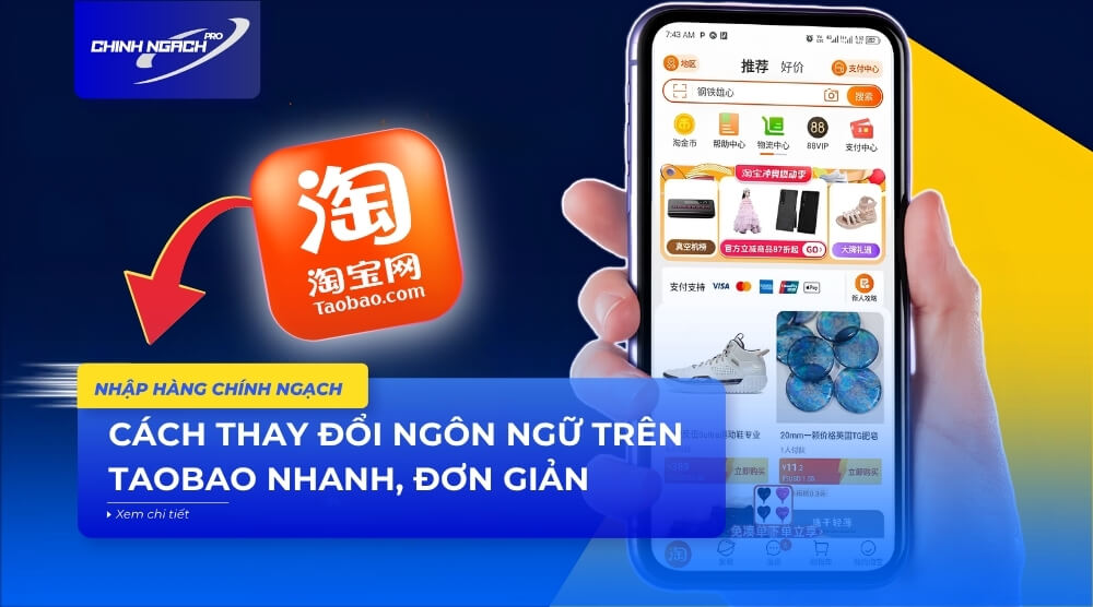 Cách thay đổi ngôn ngữ trên Taobao nhanh, đơn giản 2026