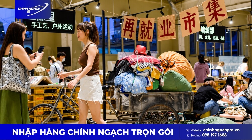 Đánh hàng thùng trực tiếp tại chợ đầu mối Trung Quốc