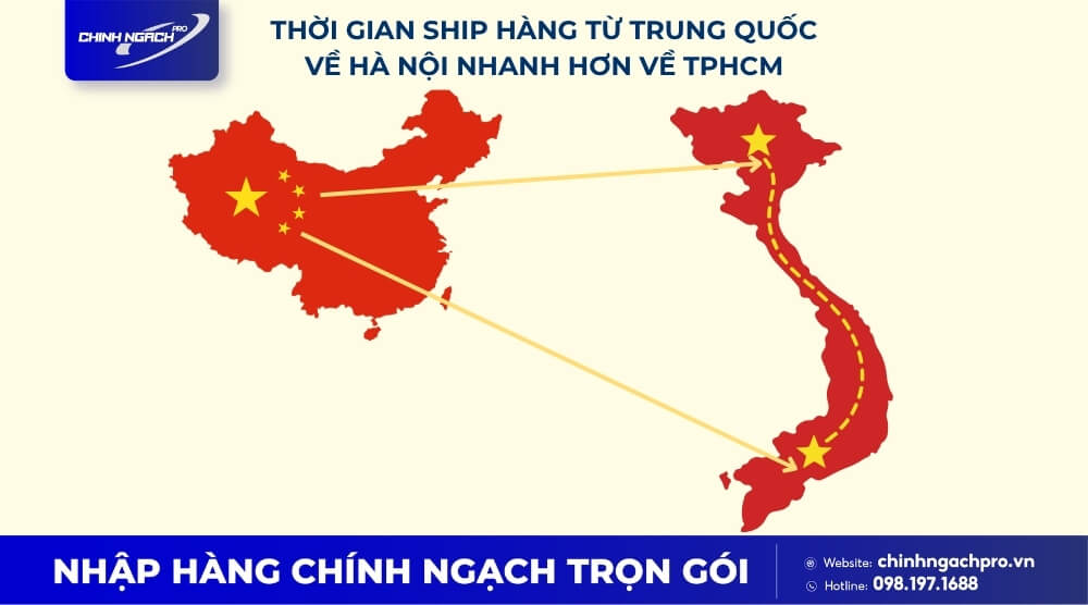 Hàng từ Trung Quốc về Hà Nội gần hơn TPHCM