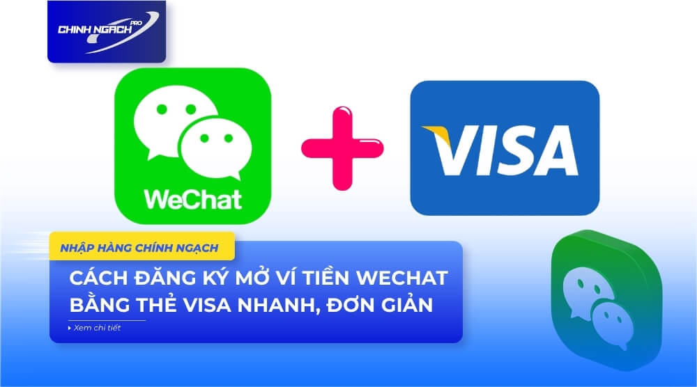 Mở ví tiền wechat bằng thẻ visa
