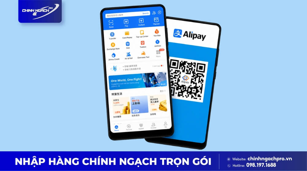 Nạp tiền vào ví Alipay sử dụng thanh toán