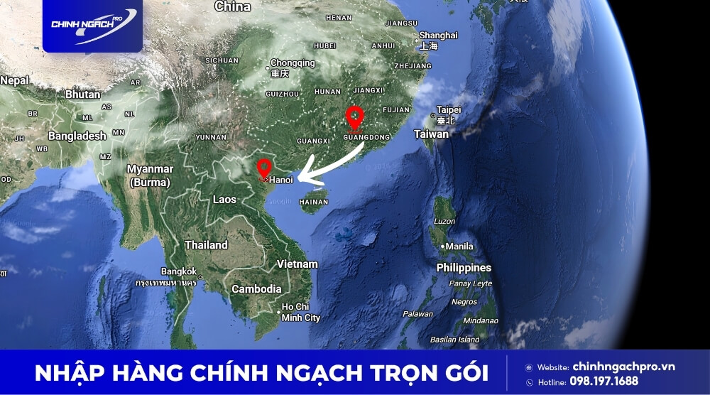 Quảng Đông Trung Quốc không trực tiếp giáp Việt Nam