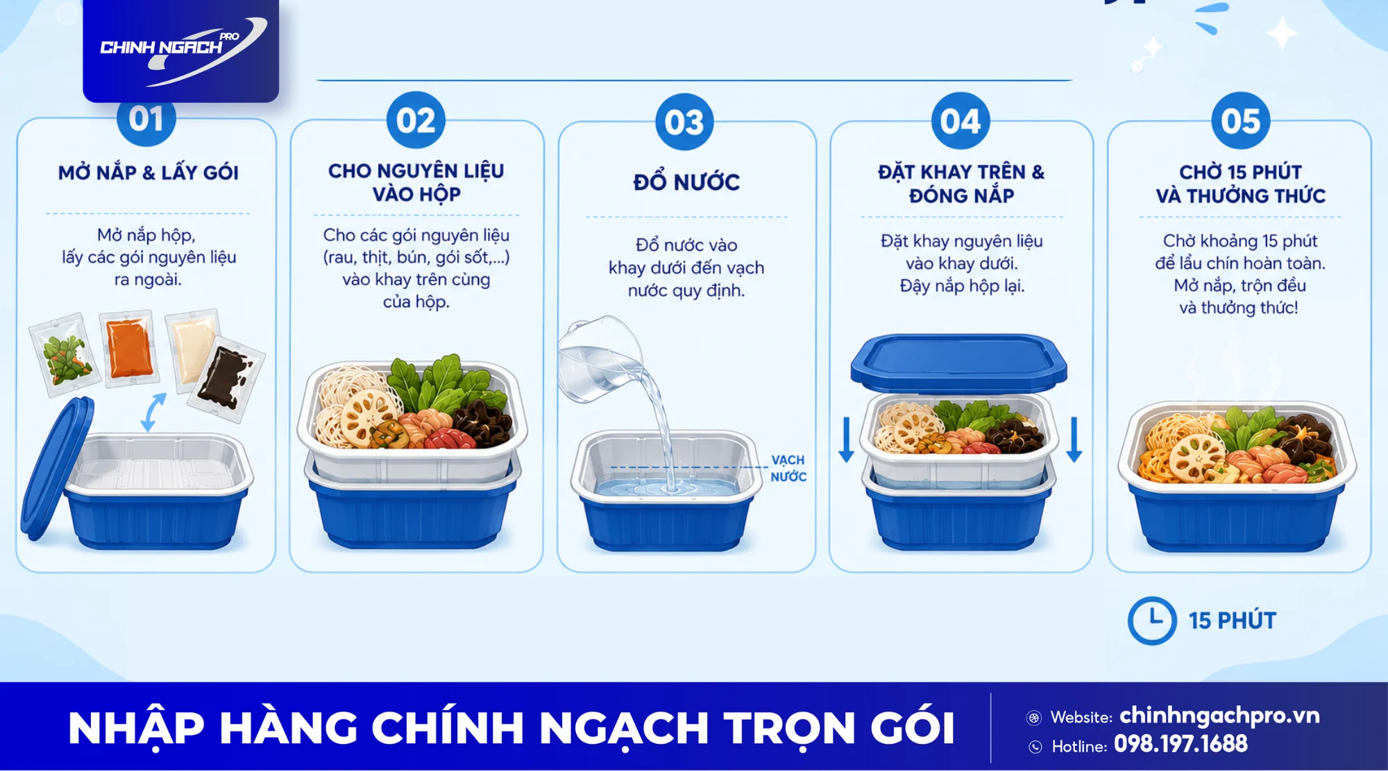 Cách nấu lẩu tự sôi Trung Quốc đơn giản
