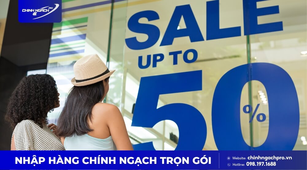 Sale up to là gì