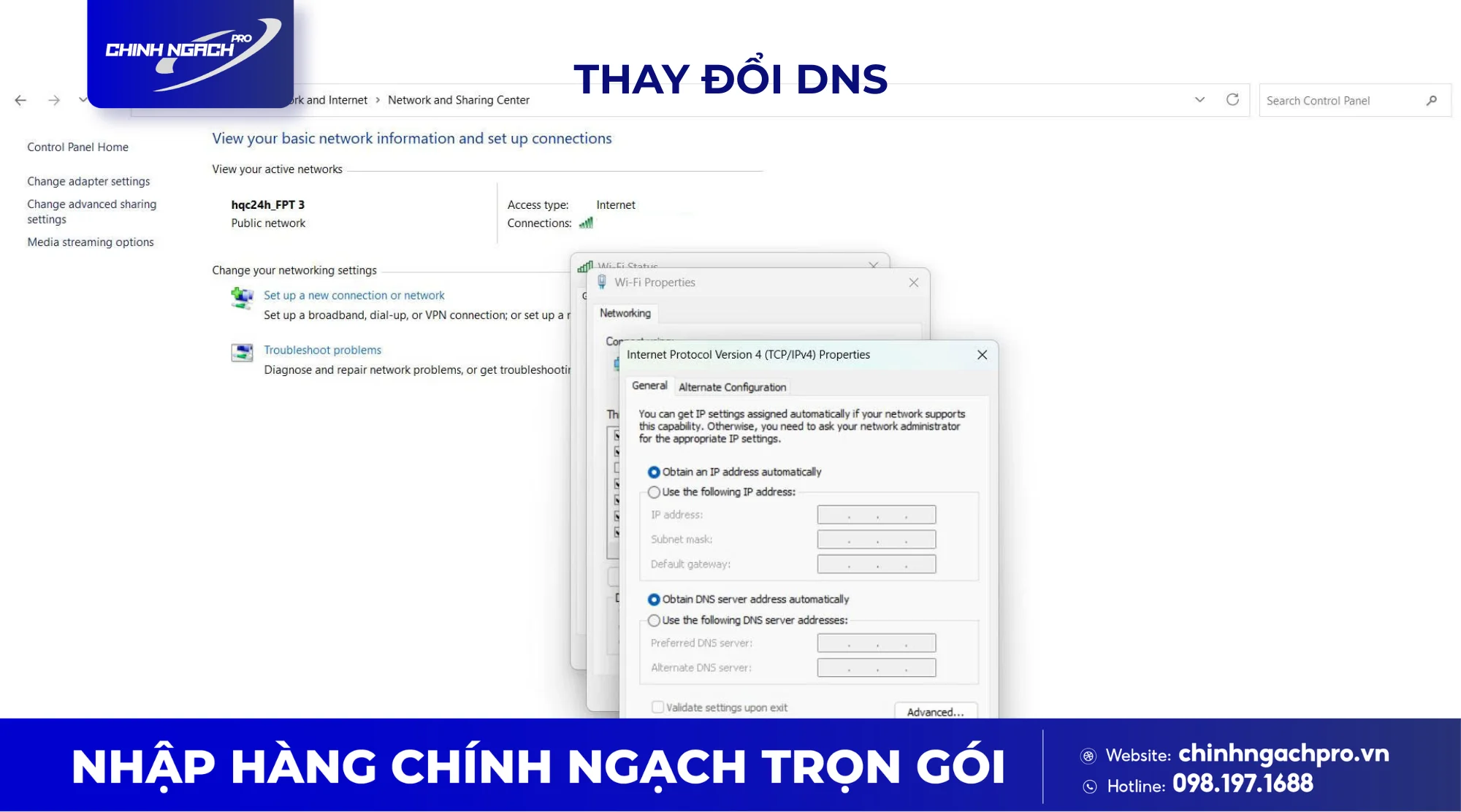 Đổi DNS trên máy tính