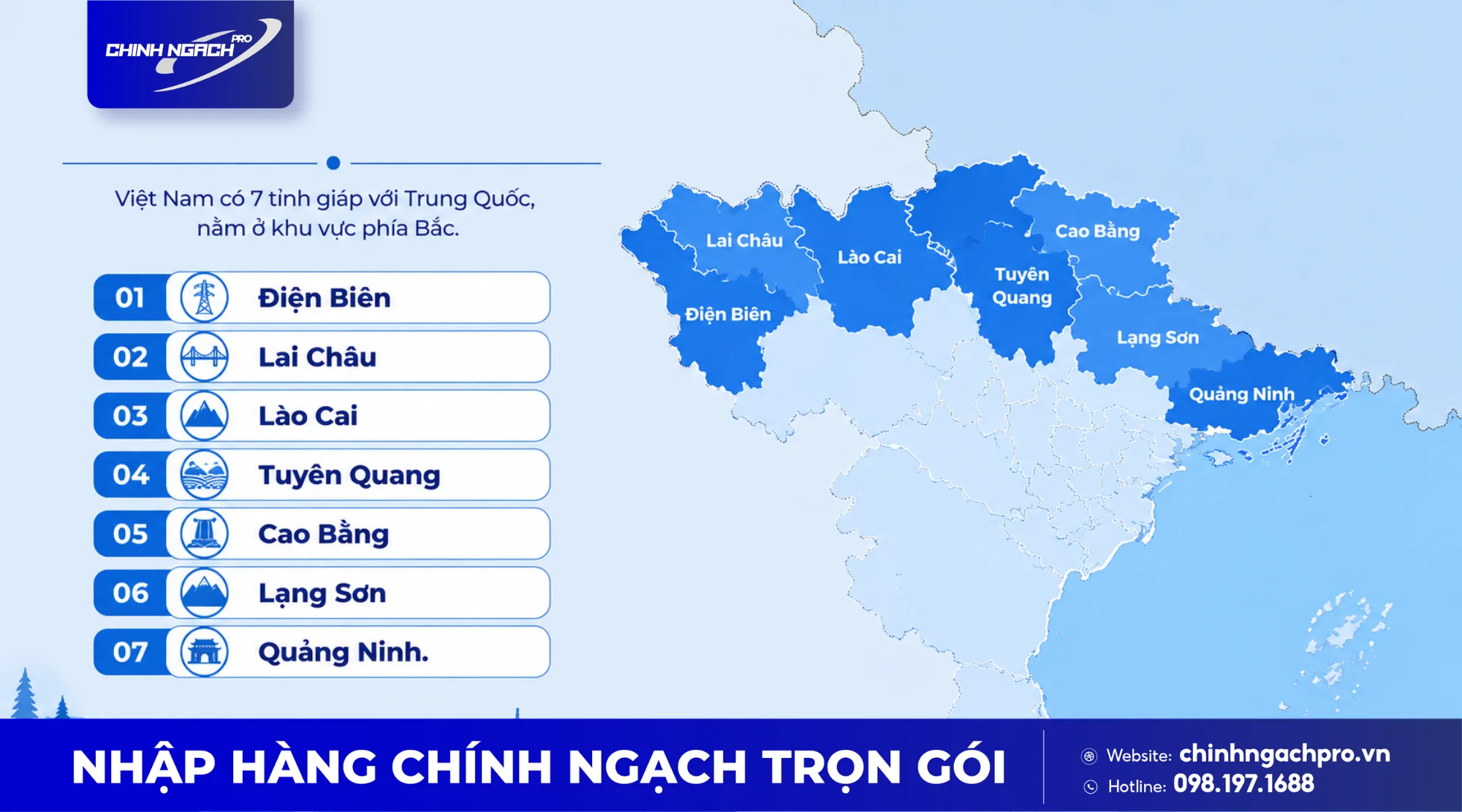 Danh sách các tỉnh tiếp giáp Trung Quốc sau sáp nhập