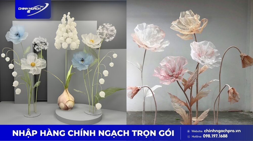 Hoa voan giả Trung Quốc độ rũ tự nhiên