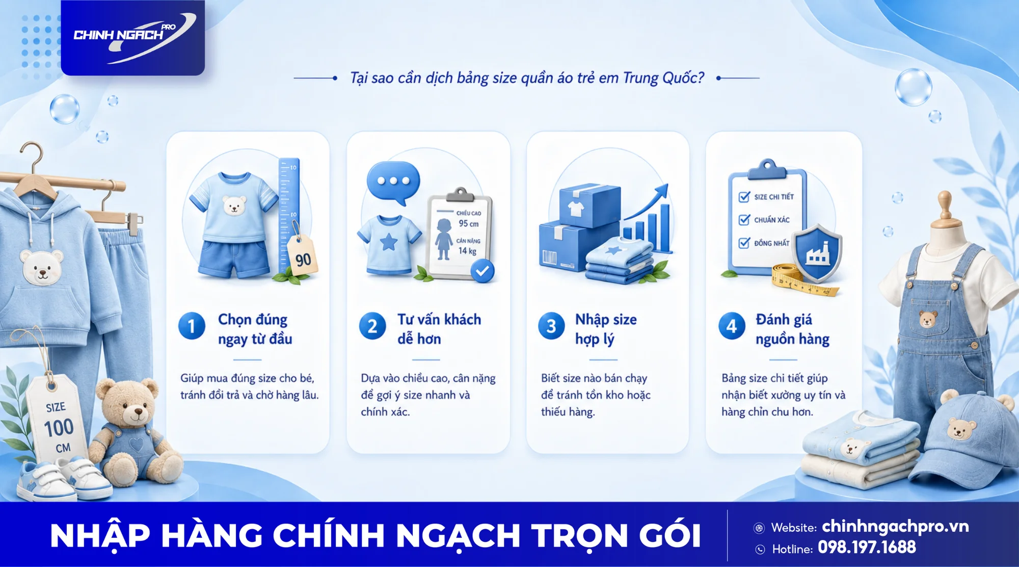 Tại sao cần dịch bảng size quần áo trẻ em Trung Quốc