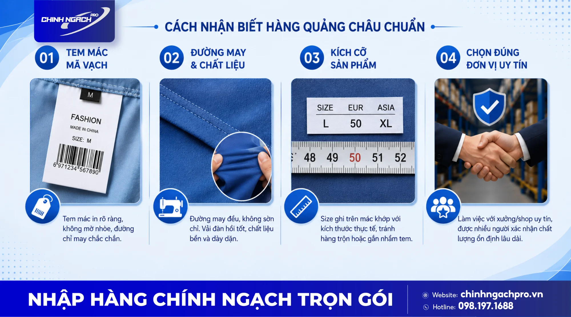 Các cách nhận biết hàng Quảng Châu chuẩn