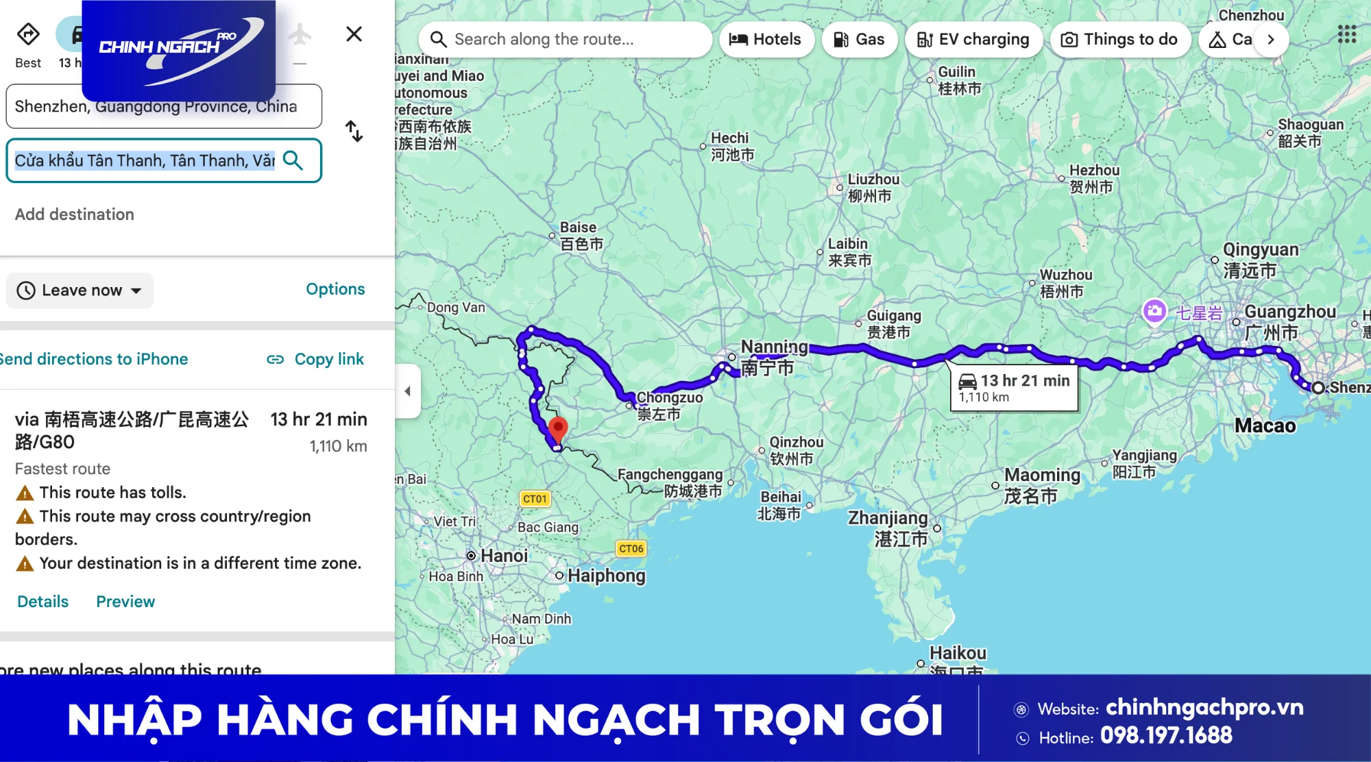 Vị trí kho Thâm Quyến so với các cửa khẩu biên giới Việt Nam. Vị trí kho Thâm Quyến so với các cửa khẩu biên giới Việt Nam.