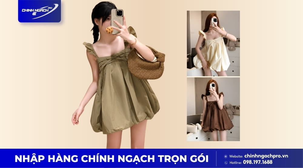 Váy babydoll Trung Quốc hiện đại