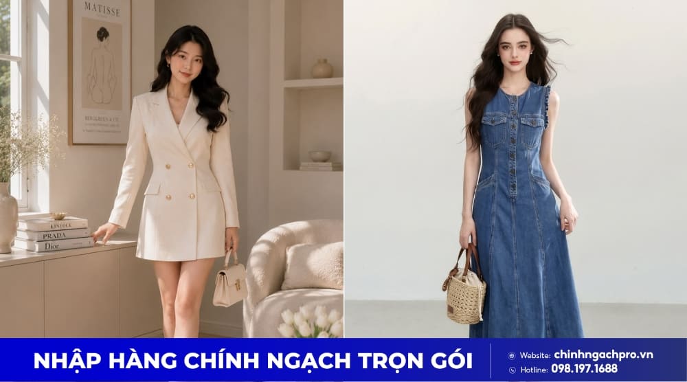 Váy blazer và Váy denim Trung Quốc