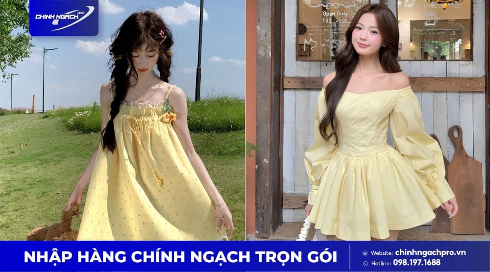Váy hai dây và váy trễ vai Trung Quốc