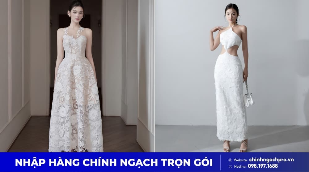 Váy ren nữ tính Trung Quốc
