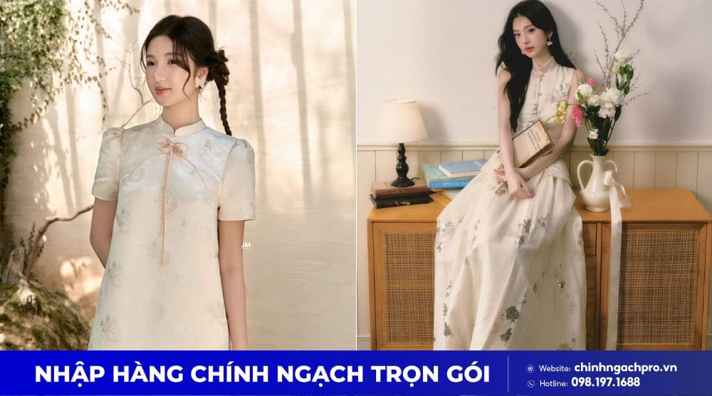Váy sườn xám cách tân Trung Quốc