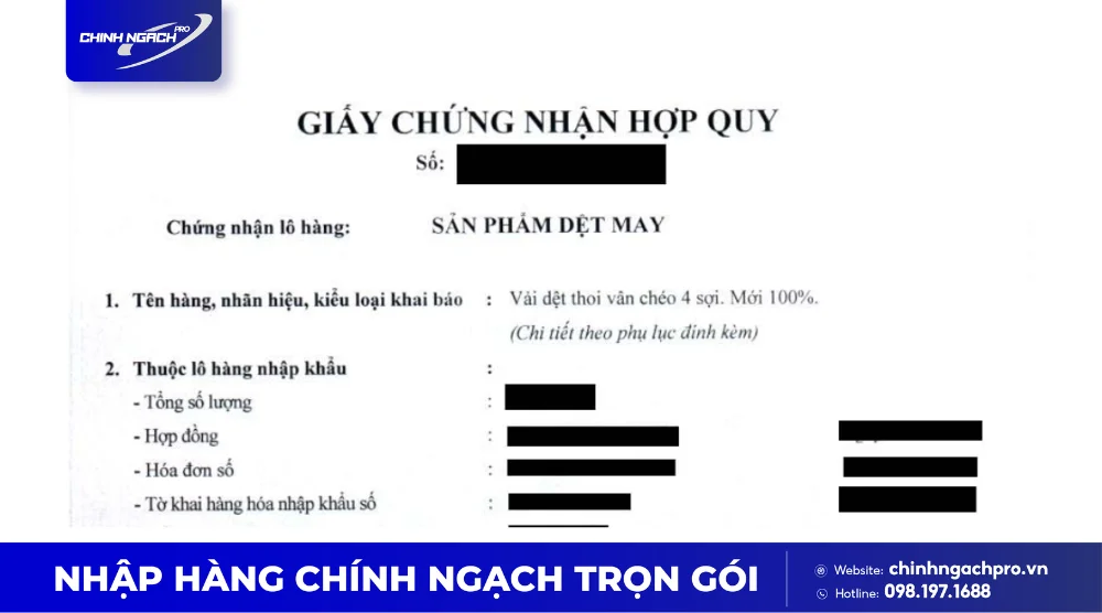 Mẫu giấy chứng nhận hợp quy dệt may Mẫu giấy chứng nhận hợp quy dệt may